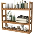thumbnail image 1 of Bambloom Bamboo Bathroom Shelf 3-Tier Wall Mount Storage Rack ,Multifunctional Adjustable Layer Free Standing Over Toilet Utility Shelves Living Room Kitchen,Walnut, 1 of 5