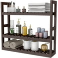 thumbnail image 1 of Bambloom Bamboo Bathroom Shelf 3-Tier Wall Mount Storage Rack ,Multifunctional Adjustable Layer Free Standing Over Toilet Utility Shelves Living Room Kitchen,Brown, 1 of 6