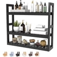 thumbnail image 1 of Bambloom Bamboo Bathroom Shelf 3-Tier Wall Mount Storage Rack ,Multifunctional Adjustable Layer Free Standing Over Toilet Utility Shelves Living Room Kitchen,Black, 1 of 6