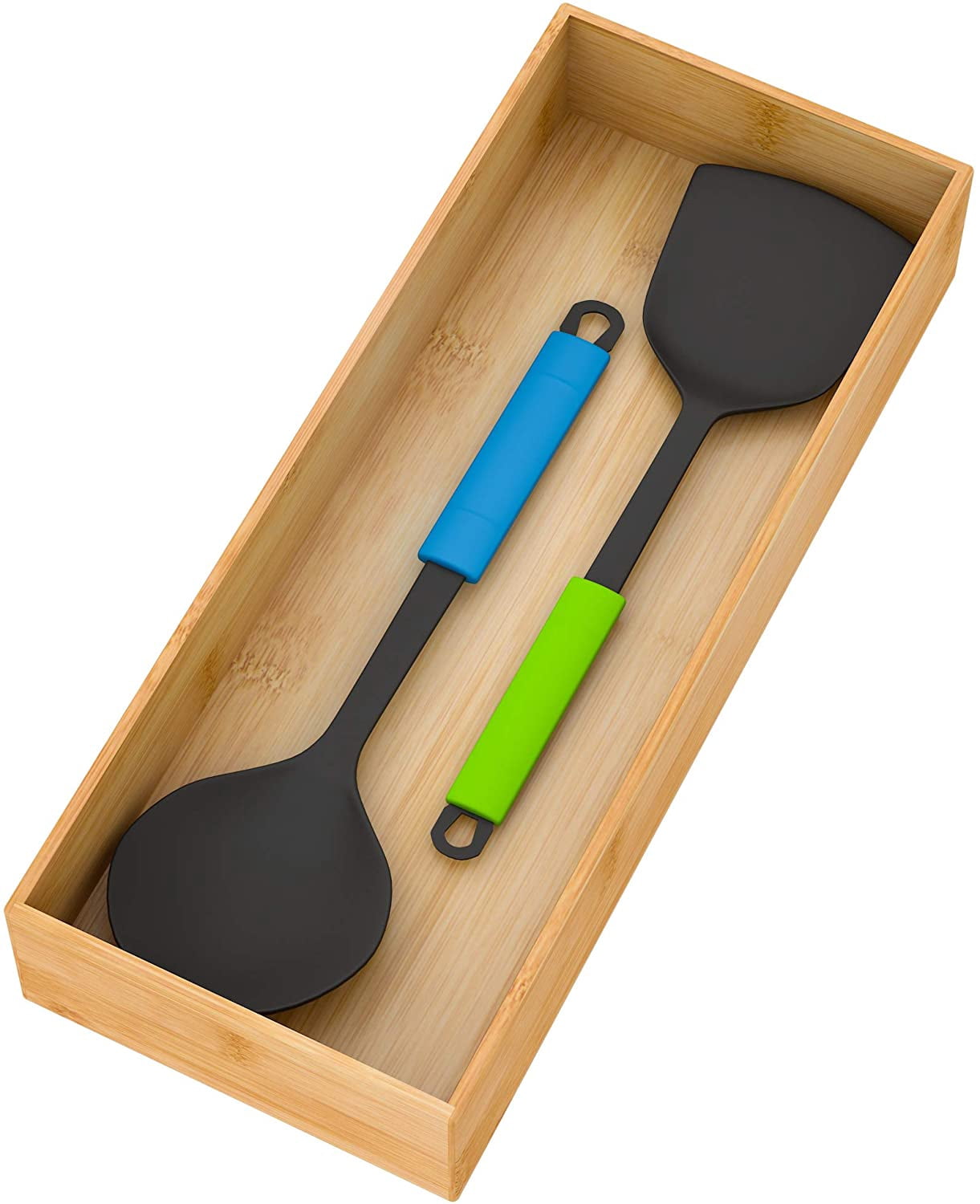 Bambloom Bamboo Bathroom Vanity Tray Organizer, Small Wood Tray for Bathroom Counter Kicthen ...