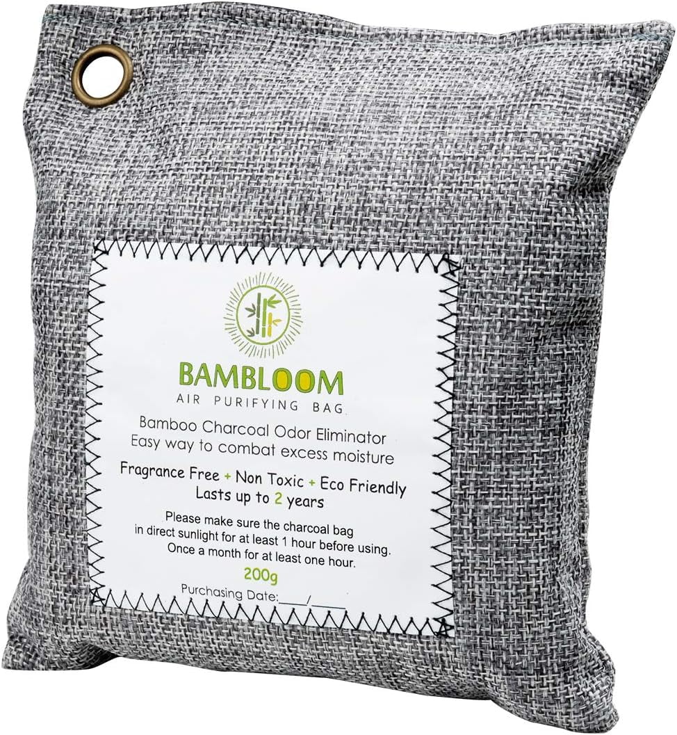 Bambloom Bamboo Charcoal Air Purifying Bag,Odor Absorber Eliminator for