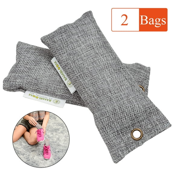 Bambloom Bamboo Charcoal Odor Eliminator Absorber Air Purifying Bags 50Gx2