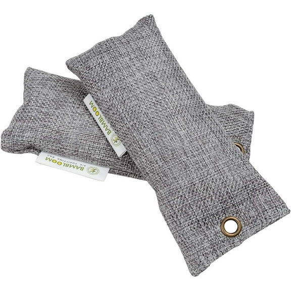 Bambloom Bamboo Charcoal Odor Eliminator Absorber,Air Purifying Bags Mini for Shoes Drawers Gym Bag Freshener,50gx2