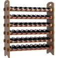 thumbnail image 1 of Bambloom Bamboo Wine Rack, Sturdy and Durable Wine Storage Cabinet Shelf, Wine Racks Countertop for Pantry,Kitchen,6-Tier 54 Bottles Wine Rack ，Dark Brown, 1 of 6
