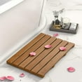thumbnail image 1 of Bambloom Bath Mat,Bamboo Large Shower Mat w/ Non-Slip Pads,21.3x14.2in,Walnut, 1 of 9