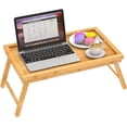 thumbnail image 1 of Bambloom Bed Tray Table with Foldable Legs,Bamboo Breakfast Tray for Sofa,Bed,Working,Natural, 1 of 9