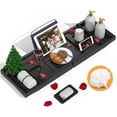 thumbnail image 1 of Bambloom Luxury Bathtub Tray,Bamboo Expandable Bath Tub Tray Table with Bath Sponge & Soap Holder,Black, 1 of 6