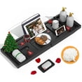 thumbnail image 1 of Bambloom Luxury Bathtub Tray,Bamboo Expandable Bath Tub Tray Table with Bath Sponge & Soap Holder,Black, 1 of 6