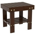 Bambloom Step Stool for Kids Adults,Bamboo 2Tier Small Shower Bench to Shaving Legs for