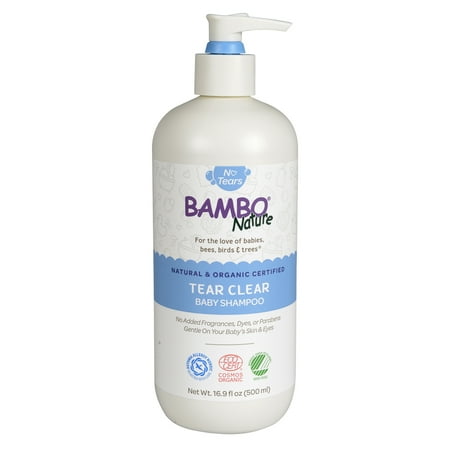 Bambo Nature Baby Shampoo, Tear Clear - Unscented, Eco-Friendly, 16.9 oz, 1 Ct