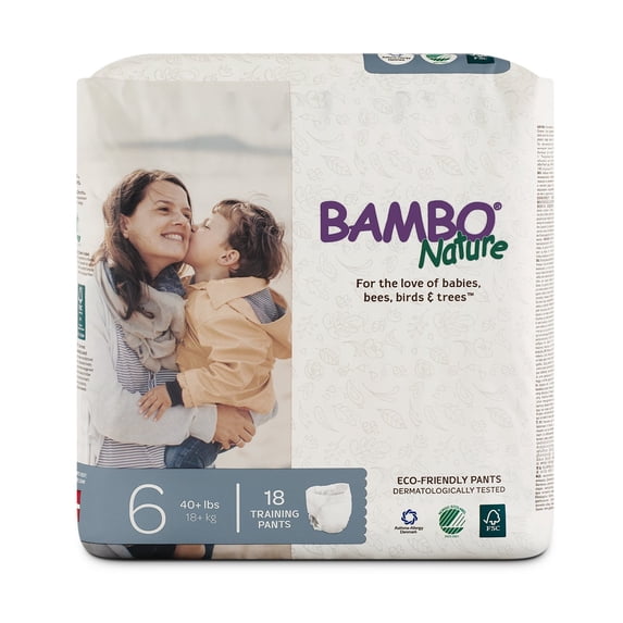 Bambo Nature Premium Training Pants, Size 6, 18 Count