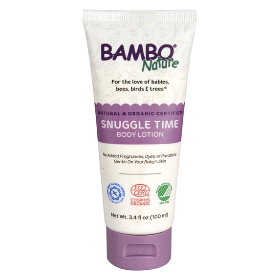 Bambo Nature Snuggle Time Baby Body Lotion - Unscented, Eco-Friendly, 3.4 oz, 6 Ct