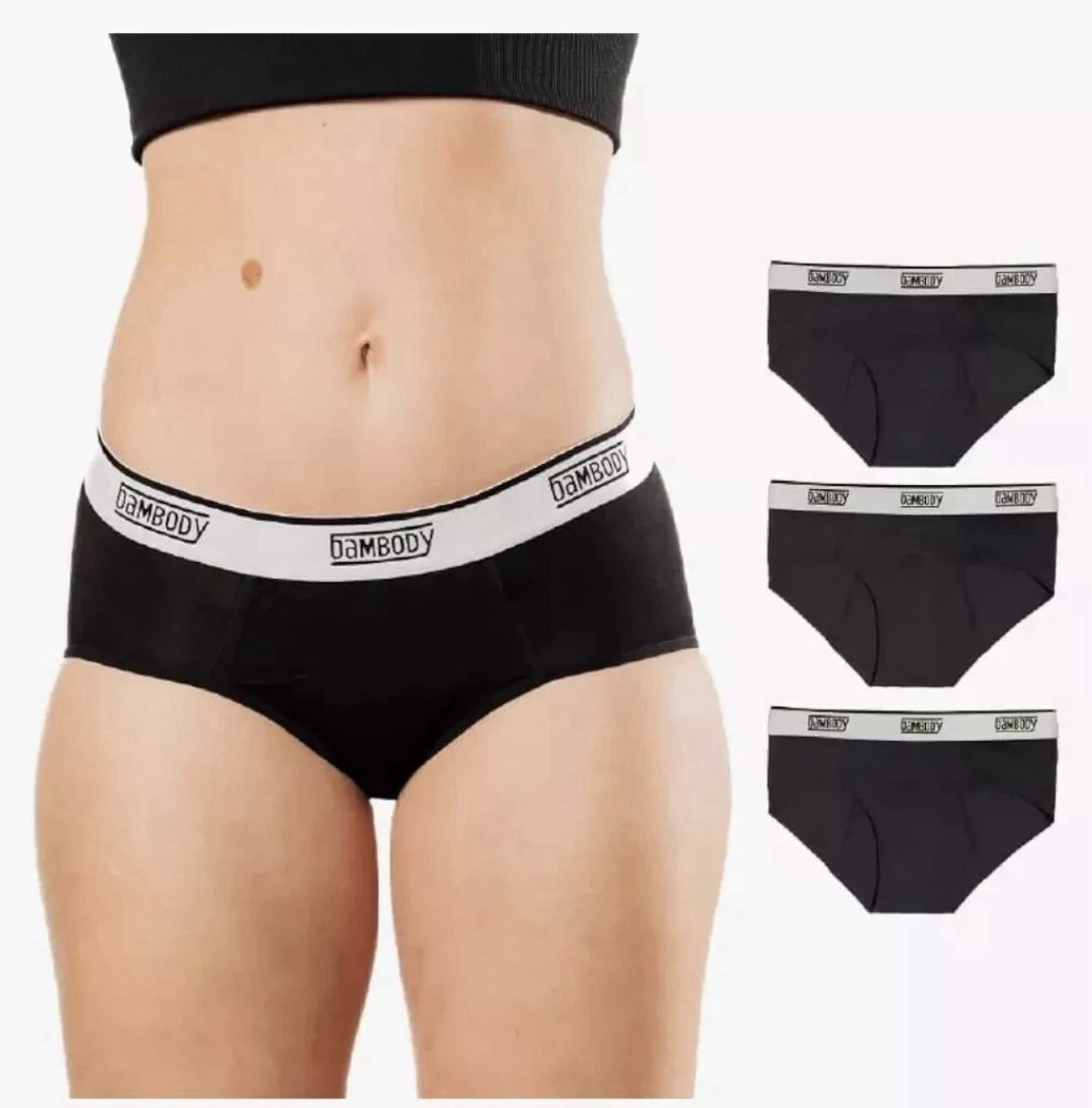 Bambody Period Hipster Underwear 3 Pack Brand New Size 5