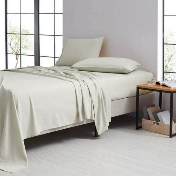 Bamboo 1800 Thread Count 4 Piece Luxury Solid Sheet Set