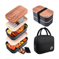 thumbnail image 1 of Bamboo 2-Layer Bento Box with Chopping Board Lid, 1 of 5