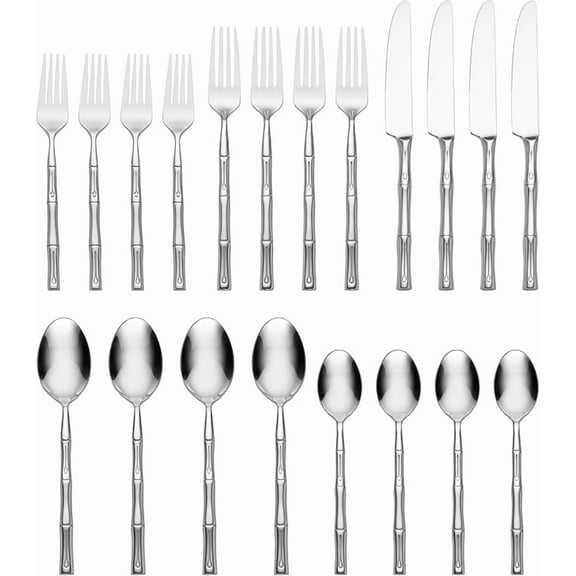 Bamboo 20 Piece Flatware Set, Service for 4