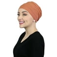thumbnail image 1 of Bamboo 3 Seam Turban Cancer Headwear For Women Bamboo Beanie Chemo Hats Sleep Cap Head Coverings (Burnt Orange), 1 of 1