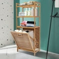 thumbnail image 1 of Bamboo 3-Tier Laundry Sorters 70lbs Laundry Organizer Cabinet, 1 of 7