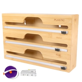 Bamboo 3-in-1 Wrap Dispenser with Cutter - 13" Rolls - 1 Unit