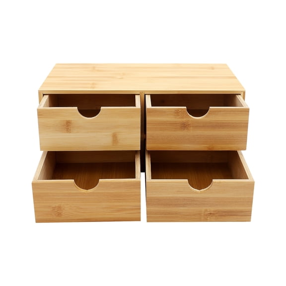 Bamboo 4-drawer 12.997.486.3 in Desktop Organizer for Offices Dormitories, Tabletop Storage Organizers for Storing