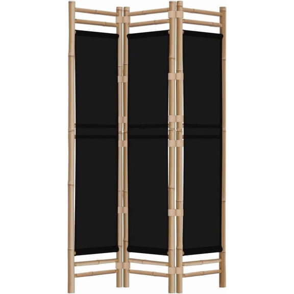 Bamboo 5-Panel Room Divider 78.7 Inch Folding Privacy Screen for Living Room, Balcony, Garden