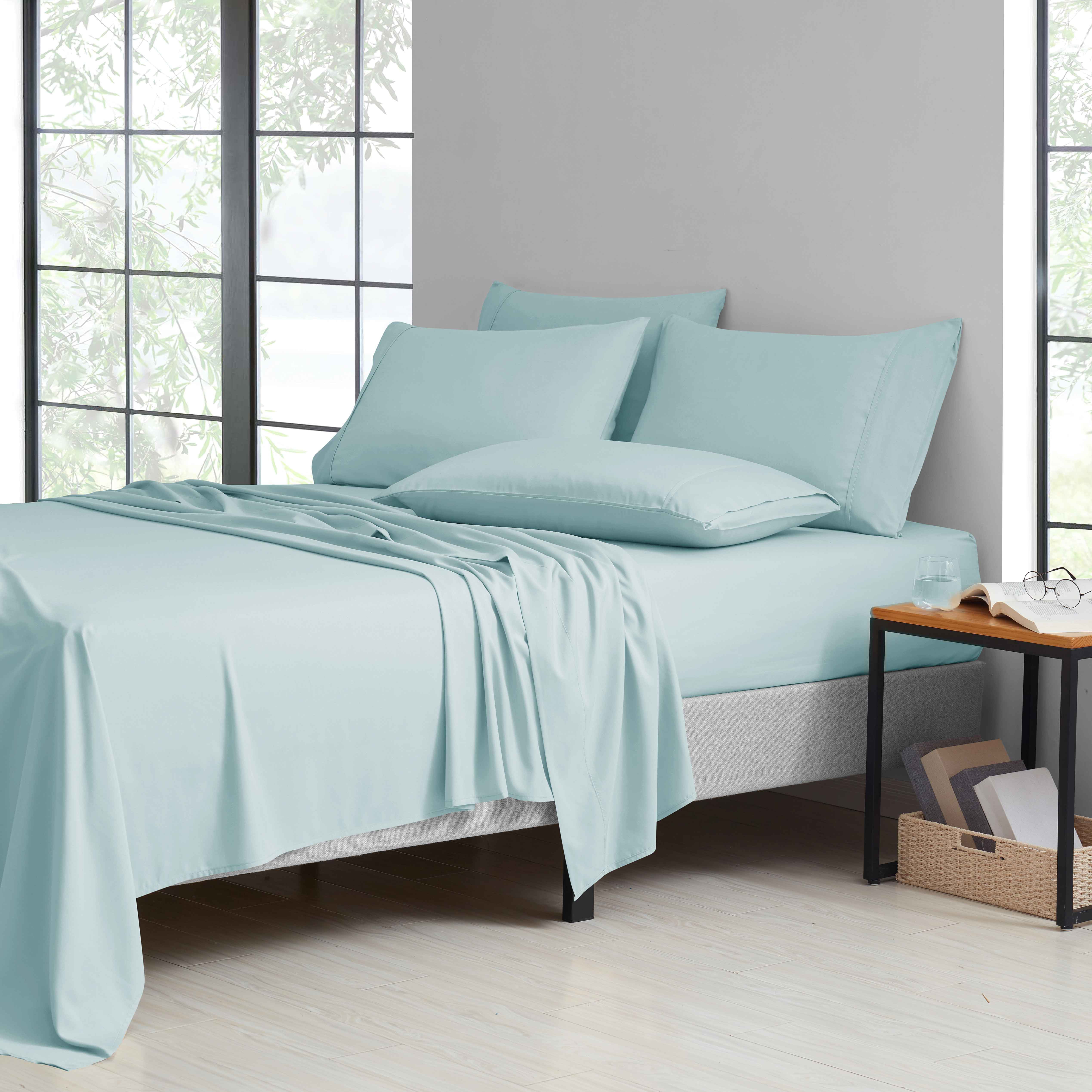 Bamboo 6-Piece Luxury Sheet Set - 14 Colors - Aqua - Cal King