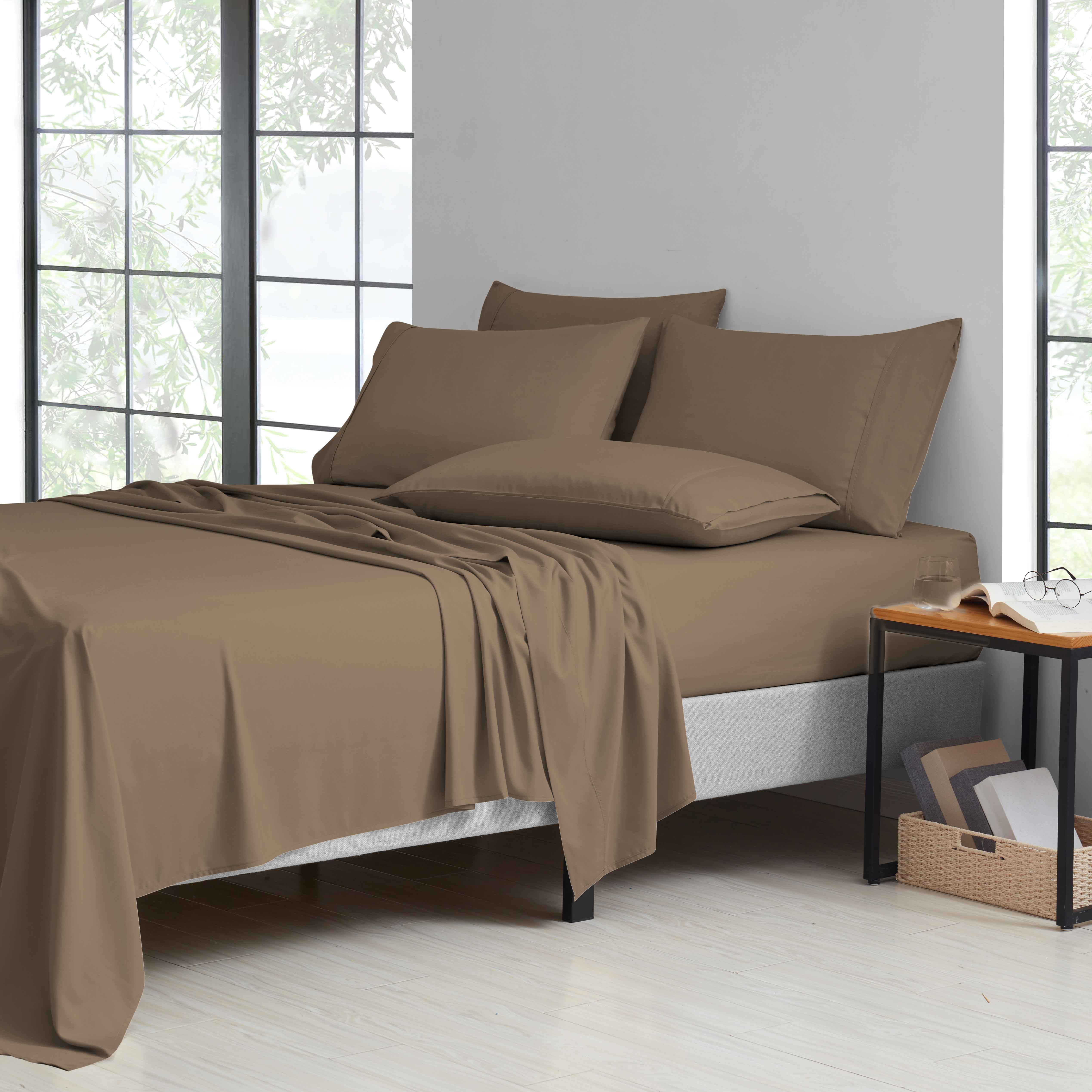 Bamboo 6-Piece Luxury Sheet Set - 14 Colors - Chocolate - Cal King