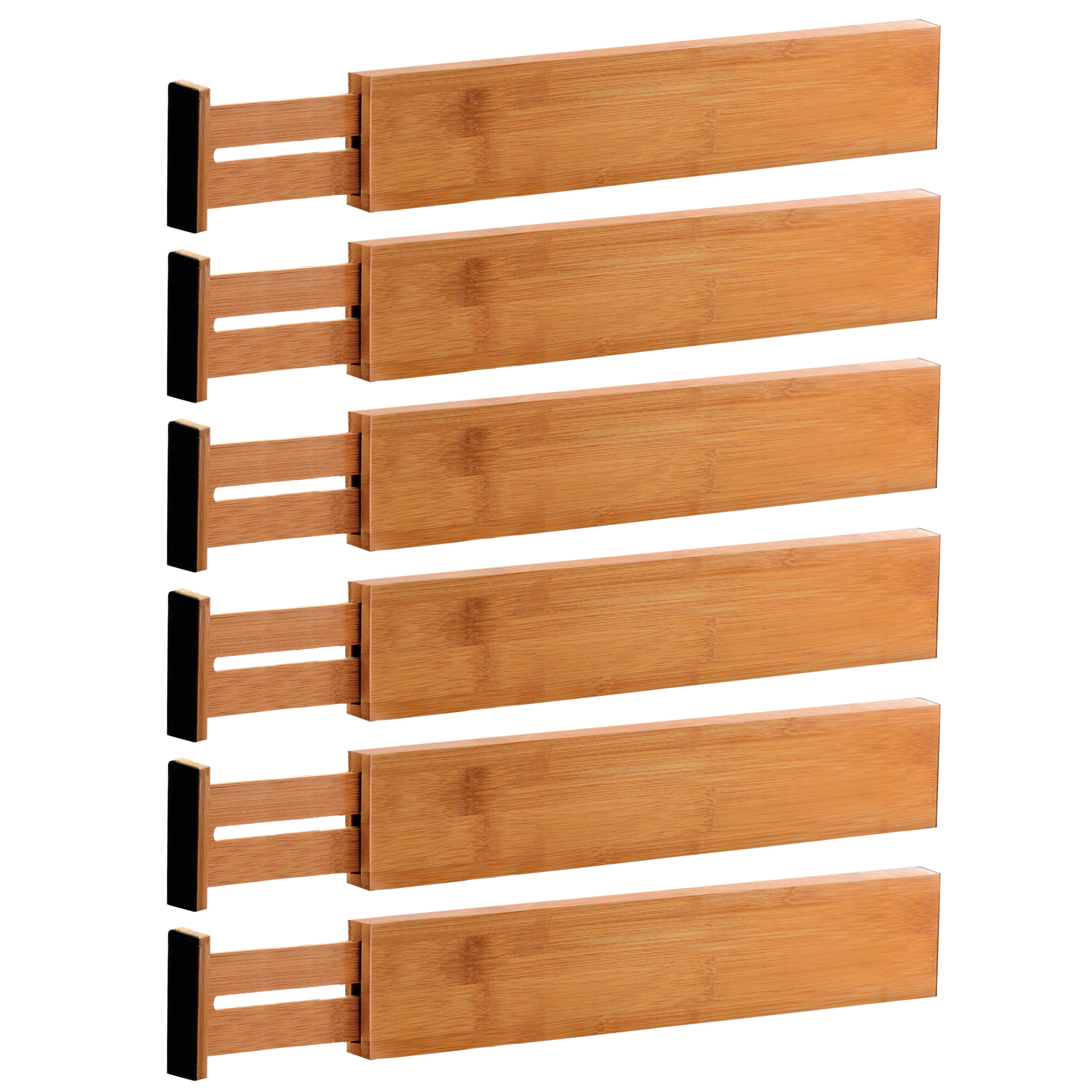 Bamboo Kitchen Drawer Organizer Bambusi Expandable Adjustable Divider - Bed  Bath & Beyond - 30234032