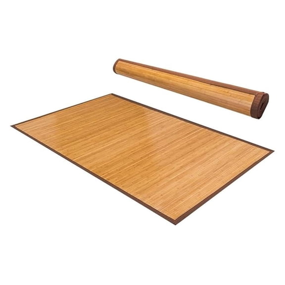 Bamboo Area Rug, 5 x 8 Feet Floor Carpet, Floor Mat with Anti-Slip Backing, Easy Care,Indoor Roll-up Runner Rug for Bedroom, Living Room, Entryway