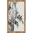 thumbnail image 1 of Bamboo Area Rug, Bamboo Tree Image Traditional Chinese Calligraphy Style Culture Theme, Flat Woven Accent Rug for Living Room Bedroom Dining Room, 4' X 5.7', Charcoal Black, by Ambesonne, 1 of 2