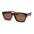 thumbnail image 1 of Bamboo Arm Retro Hipster Horn Rim Gentlemans Sunglasses All Brown, 1 of 4