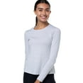 thumbnail image 1 of Bamboo Athletic Long-Sleeve T-Shirt - Light Heather Gray by Cariloha for Women - 1 Pc T-Shirt (XL), 1 of 3