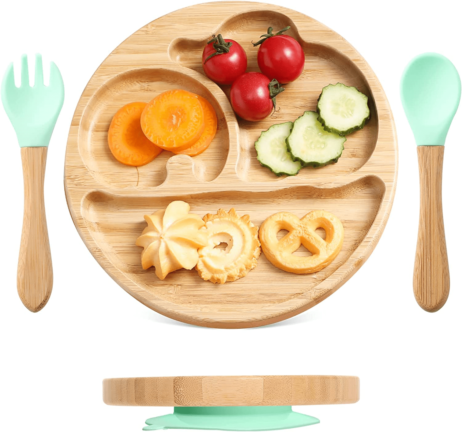 Bamboo Baby Plates with Utensils Walmart