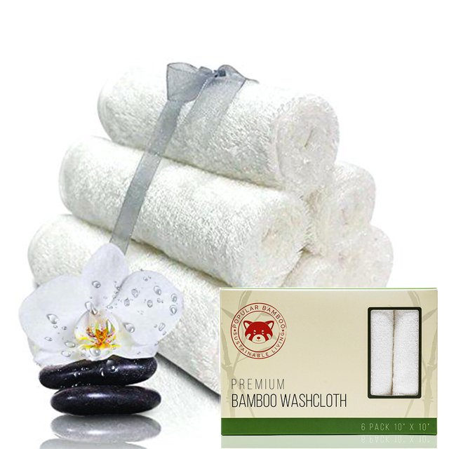 Bamboo Baby Washcloth 100 Organic White Bamboo Baby Washcloths SetUltra Soft, Absorbent