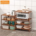 thumbnail image 1 of Bamboo Backer Racks Kitchen Shelf Unit, Kitchen Rack Organizer Bathroom Storage Shelf Corner Shelf for Small Space, 1 of 3