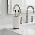 thumbnail image 1 of Bamboo-Based White Padang Vanity Bathroom Tumbler Cup - Ideal as Toothbrush Holder - 10 fl oz Capacity, 1 of 7