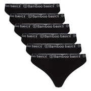 Bamboo Basics Women String Viscose Black S