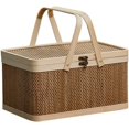 Bamboo Basket Natural Friendly Woven Picnic