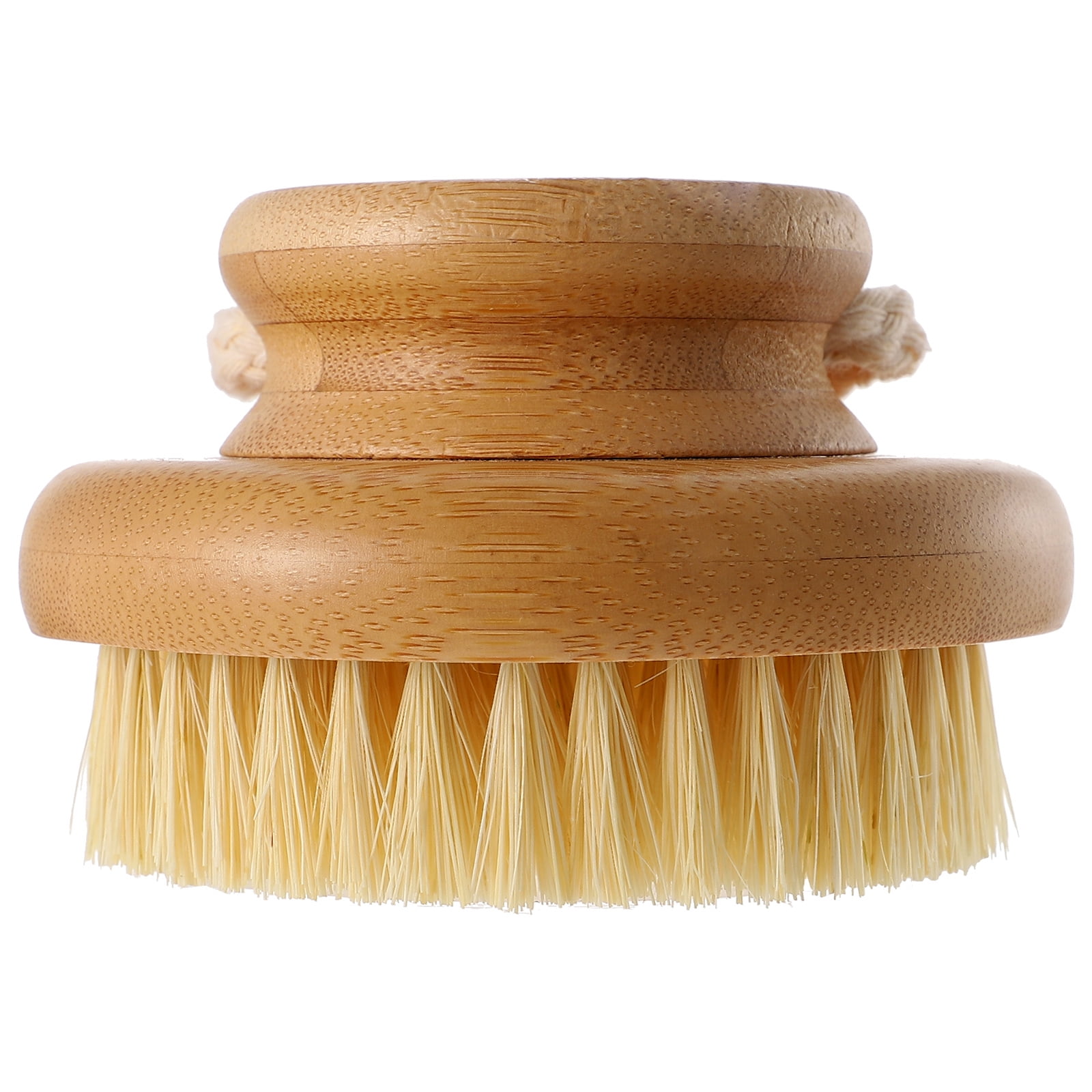 Bamboo Bath Brush Round Design Bath Brush Bathroom Skin Exfoliating Brush - Walmart.com