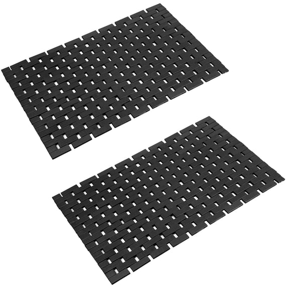 Bamboo Bath Mat Bathroom Rugs Floor Wood Shower Bathtub Waterproof Non Slip Accessories 16x24 Inch Easy to Clean, Natural, 1 pc