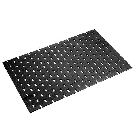 Bamboo Bath Mat Bathroom Rugs Floor Wood Shower Bathtub Waterproof Non Slip Accessories 16x24 Inch Easy to Clean, Natural, 1 pc