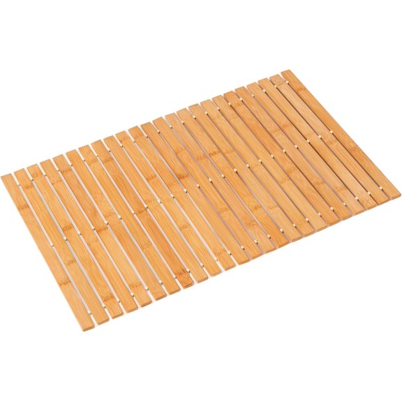 Bamboo Bath Mat Bathroom Rugs Floor Wood Shower Bathtub Waterproof Non Slip Accessories 16x24 Inch Easy to Clean, Natural Bamboo, 1 pc