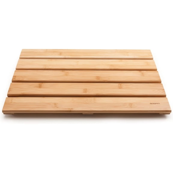 Bamboo Bath Mat Non-Slip Rectangular 19.7 x 13 Inches Natural Color