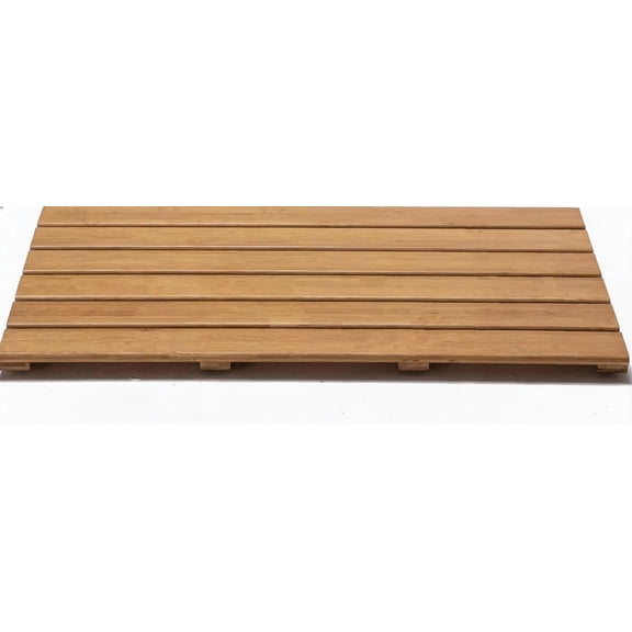 Bamboo Bath Mat Rectangular 26 x 15.8 Inches Non-Slip Natural