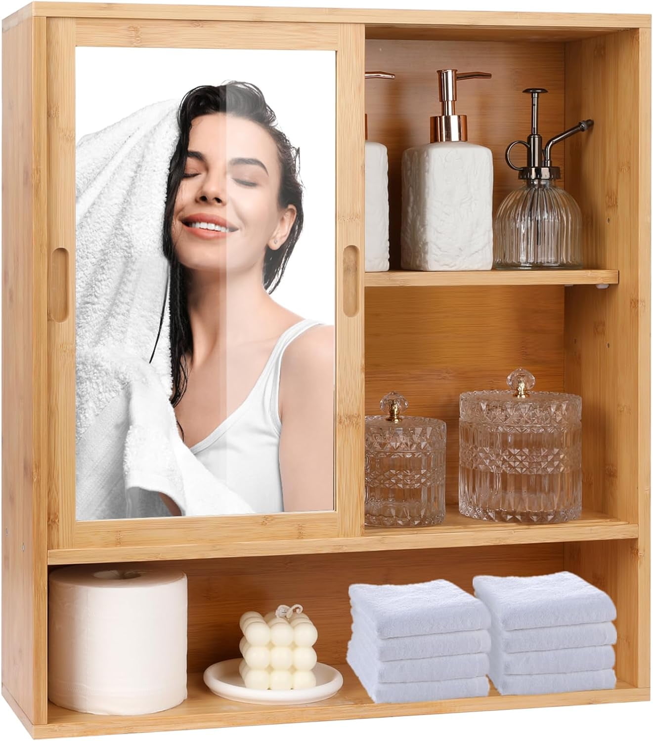 Bamboo Bathroom Cabinet,Medicine Cabinet Mirror,Bathroom Cabinet Wall ...