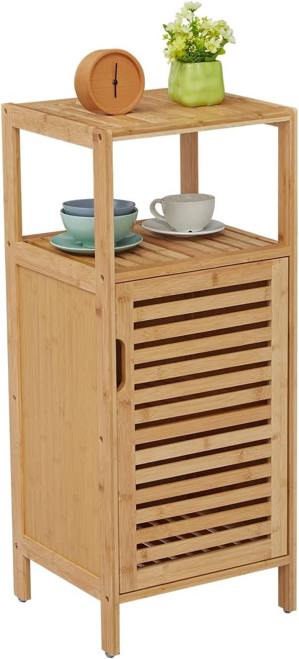 Bamboo Bathroom Floor Furniture FreeStanding Storage