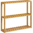 thumbnail image 1 of Bamboo Bathroom Shelf, 3-Tier Adjustable Plants Rack, Wall-Mounted or Stand, in the Living Room, Balcony, Kitchen, 5.9 x 23.6 x 21.3 Inches, Natural UBCB13Y, 1 of 3