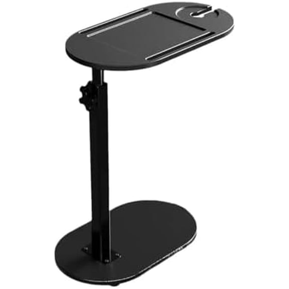 Bamboo Bathtub Tray Table with Adjustable Height,Freestanding Bath Caddy Side Table Tub Shelf with Wine Glass Phone Holder, Suitable for Luxury Spa House Warming Gift and Bathing ReadingBlack