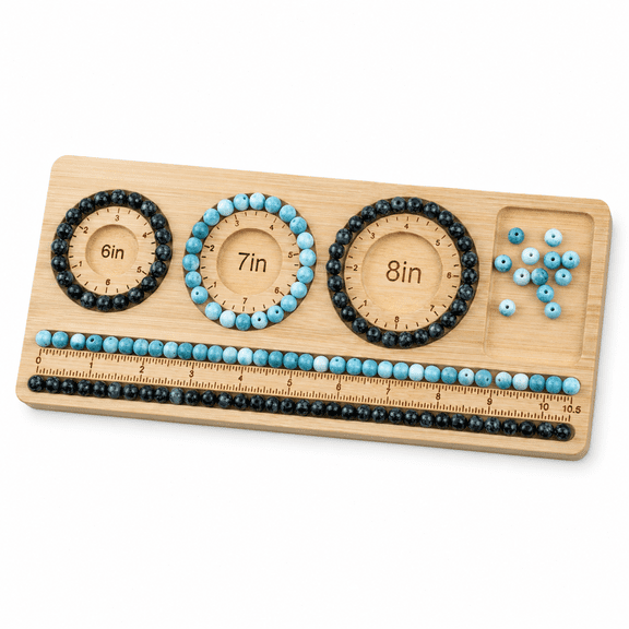 Bamboo Bead Board for Jewelry Making - Beading Tray for Bracelet and Necklace Design, Bead Organizer with Measuring Grooves and Storage Slots