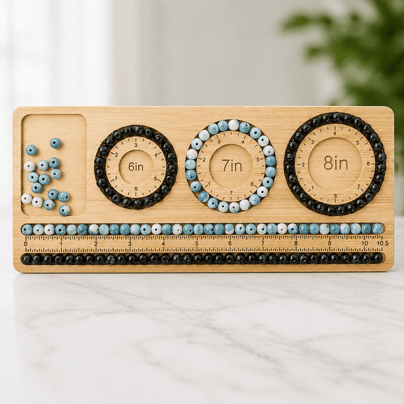 Bamboo Bead Layout Board for Jewelry Making, Grooved Measuring Beading Tray, Practical Craft Tool for Designing Bracelets, Necklaces and Handmade Jewelry